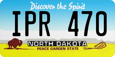 ND license plate IPR470