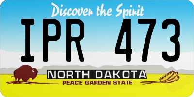 ND license plate IPR473