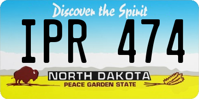 ND license plate IPR474