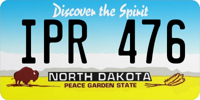 ND license plate IPR476