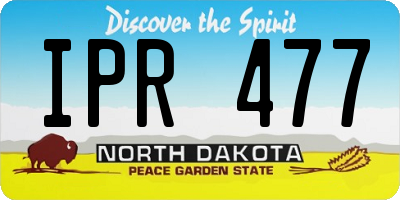 ND license plate IPR477
