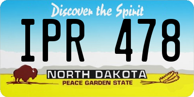 ND license plate IPR478