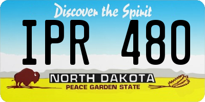 ND license plate IPR480