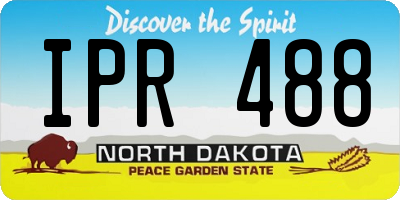ND license plate IPR488