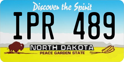 ND license plate IPR489
