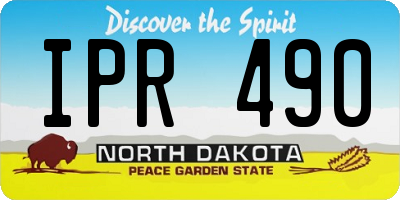 ND license plate IPR490