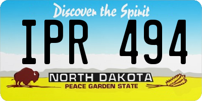ND license plate IPR494