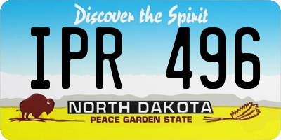 ND license plate IPR496
