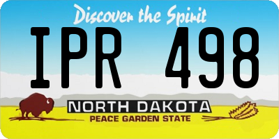 ND license plate IPR498