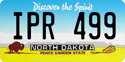 ND license plate IPR499