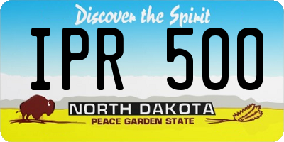ND license plate IPR500