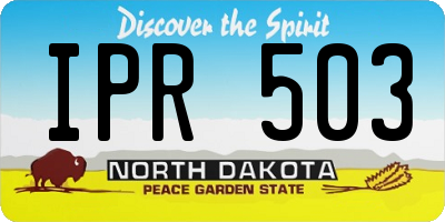ND license plate IPR503
