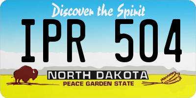 ND license plate IPR504