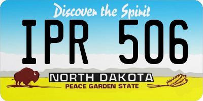 ND license plate IPR506