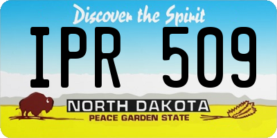 ND license plate IPR509