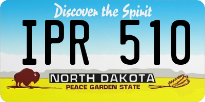 ND license plate IPR510