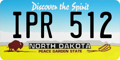 ND license plate IPR512