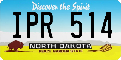 ND license plate IPR514