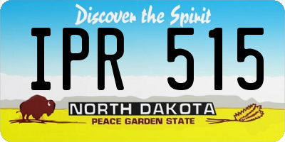ND license plate IPR515