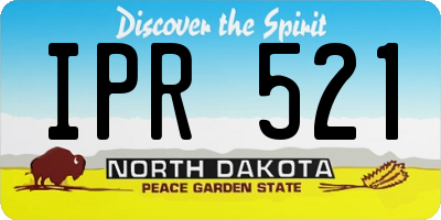 ND license plate IPR521