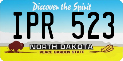 ND license plate IPR523