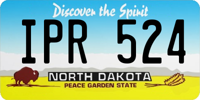 ND license plate IPR524