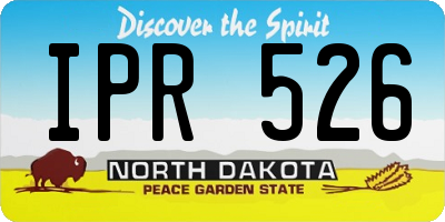 ND license plate IPR526