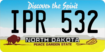 ND license plate IPR532