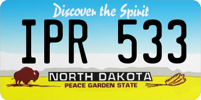 ND license plate IPR533