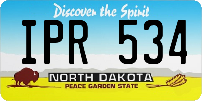 ND license plate IPR534