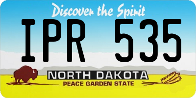 ND license plate IPR535