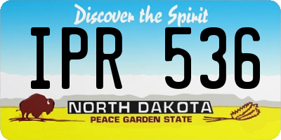 ND license plate IPR536