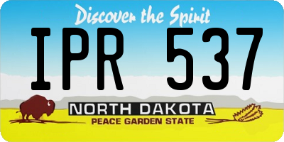 ND license plate IPR537