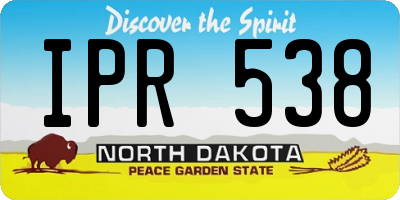 ND license plate IPR538