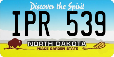 ND license plate IPR539