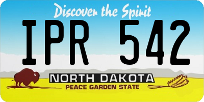 ND license plate IPR542