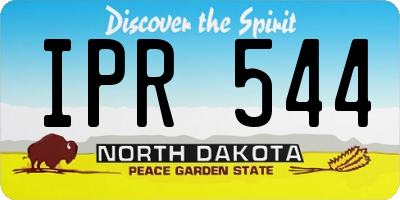 ND license plate IPR544