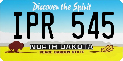 ND license plate IPR545
