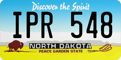 ND license plate IPR548