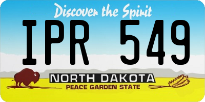 ND license plate IPR549