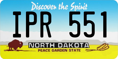 ND license plate IPR551