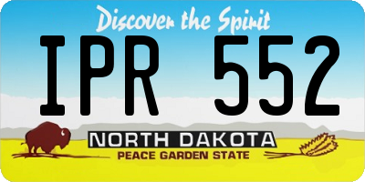ND license plate IPR552