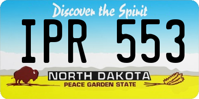ND license plate IPR553