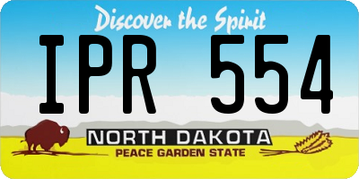 ND license plate IPR554