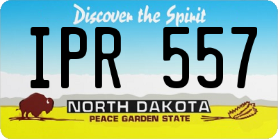 ND license plate IPR557
