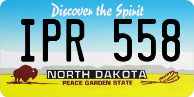 ND license plate IPR558