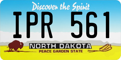 ND license plate IPR561
