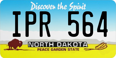 ND license plate IPR564
