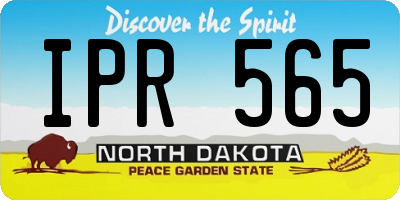 ND license plate IPR565