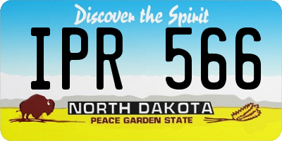 ND license plate IPR566